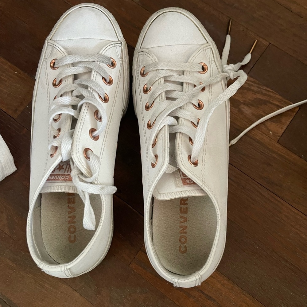 White platform converse